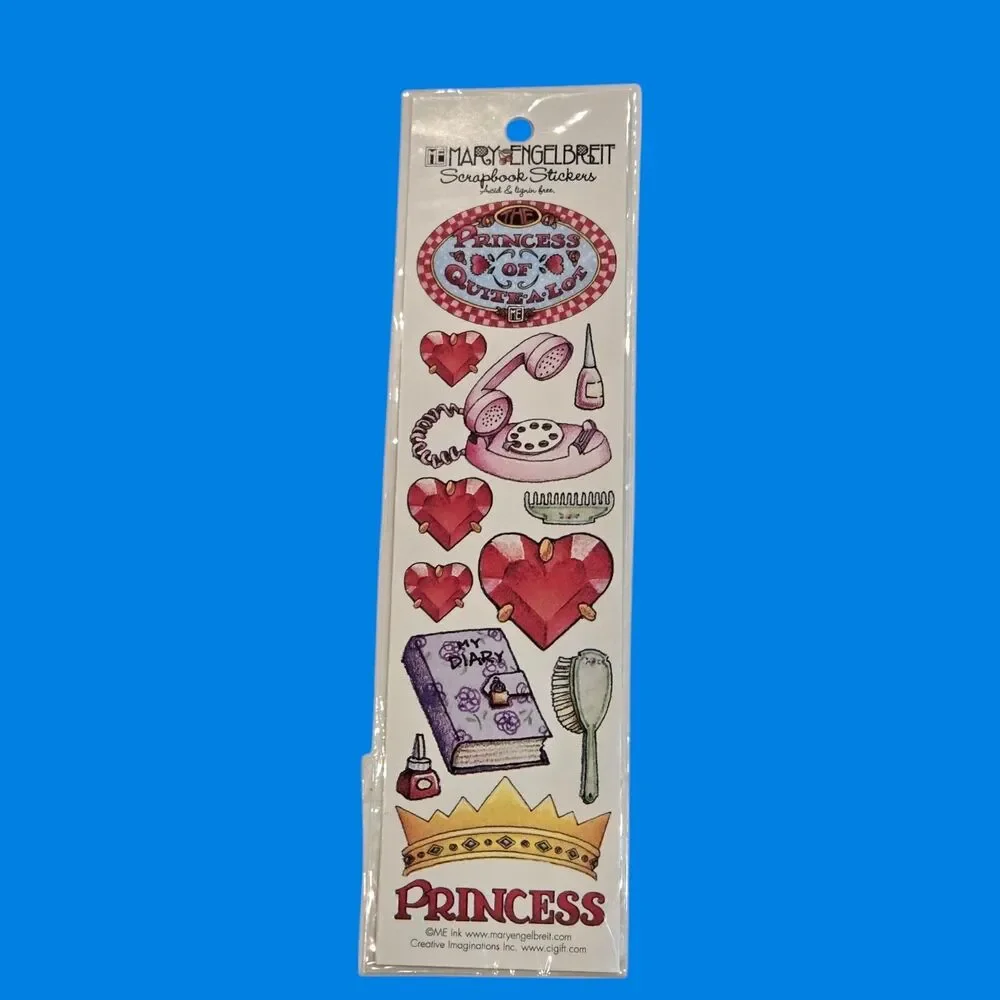 2004 Mary Engelbreit Charmed Life Y2K File Folders Vintage ME Princess Stickers
